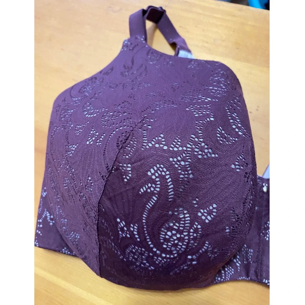 Calcique 44G Burgundy Lace Bra w/ Underwire